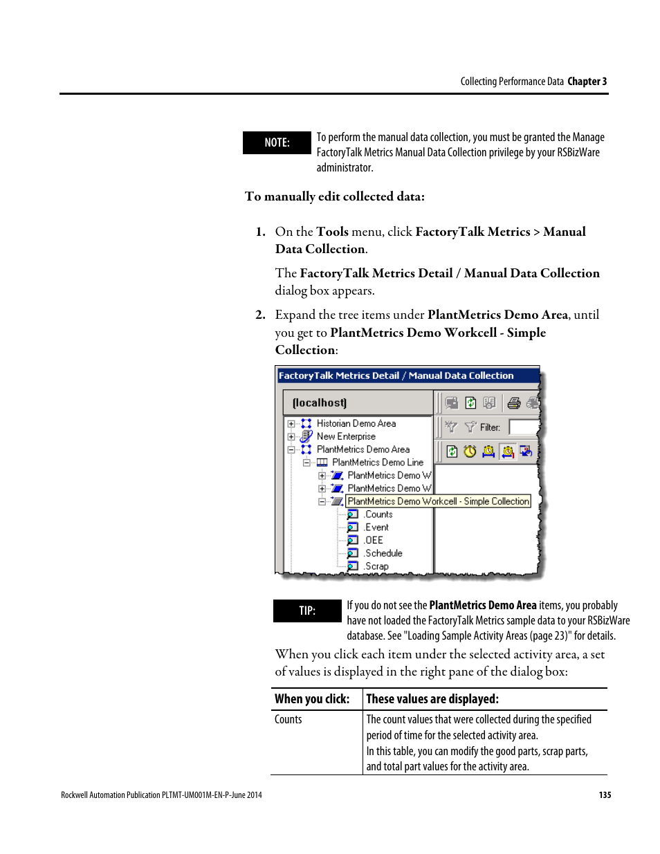 Rockwell Automation FactoryTalk Metrics User Guide User Manual | Page 135 / 272