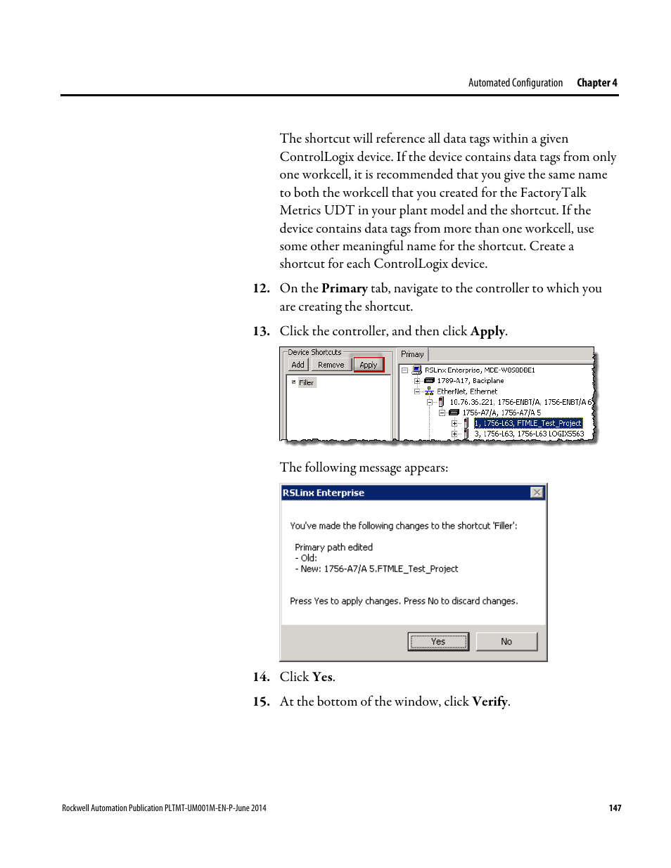 Rockwell Automation FactoryTalk Metrics User Guide User Manual | Page 147 / 272