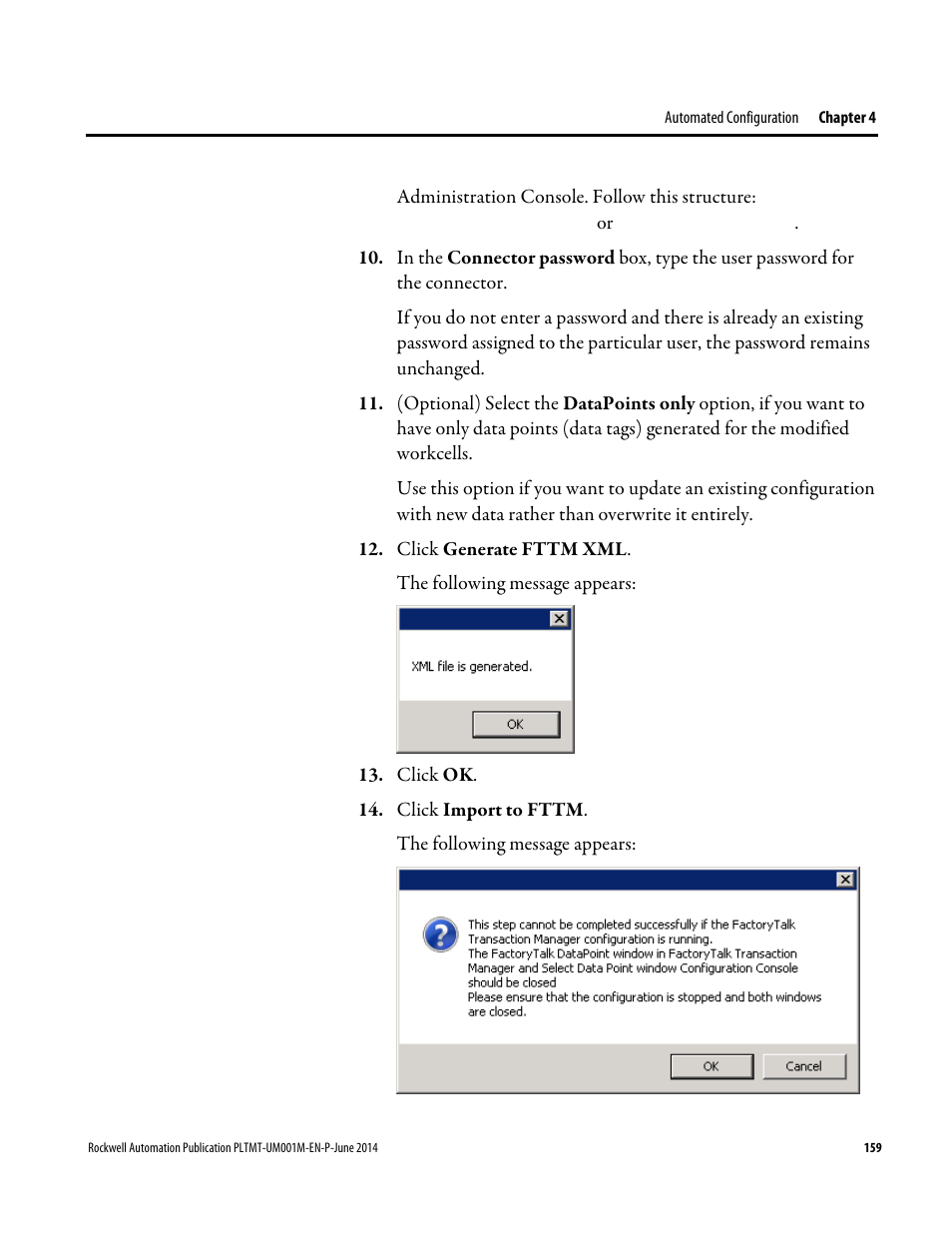 Rockwell Automation FactoryTalk Metrics User Guide User Manual | Page 159 / 272