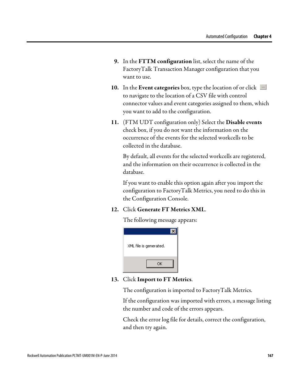 Rockwell Automation FactoryTalk Metrics User Guide User Manual | Page 167 / 272