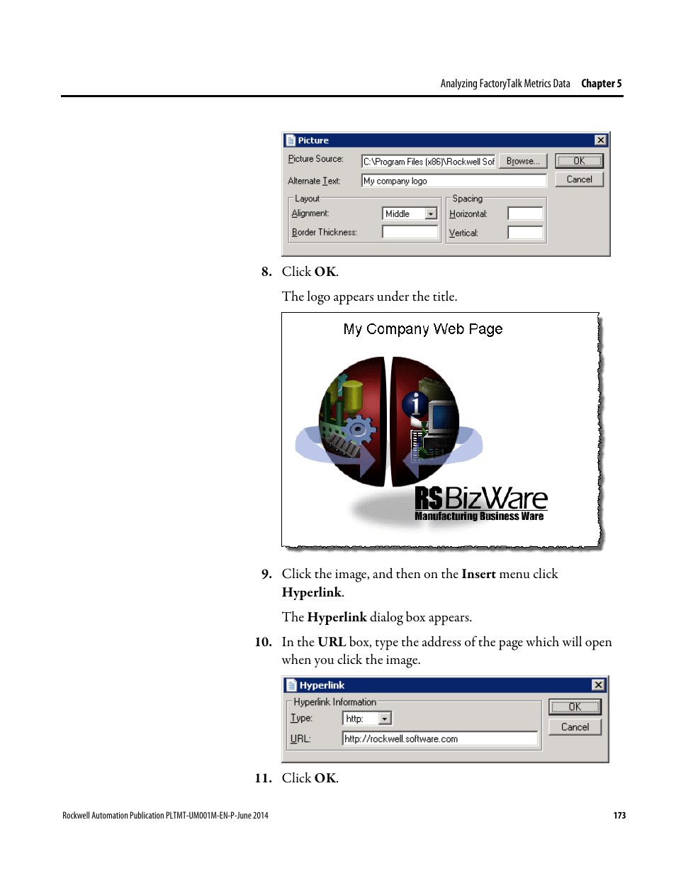 Rockwell Automation FactoryTalk Metrics User Guide User Manual | Page 173 / 272