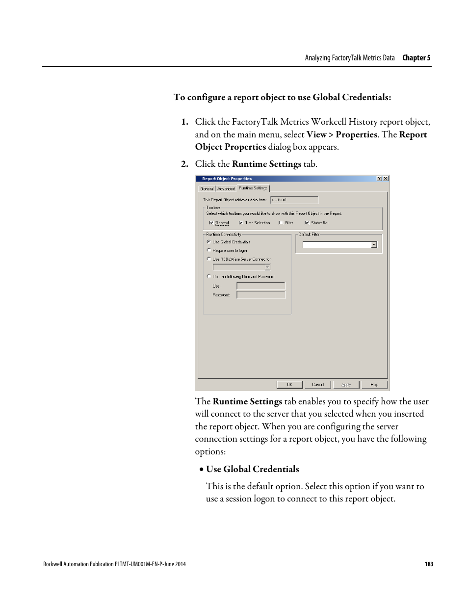 Rockwell Automation FactoryTalk Metrics User Guide User Manual | Page 183 / 272