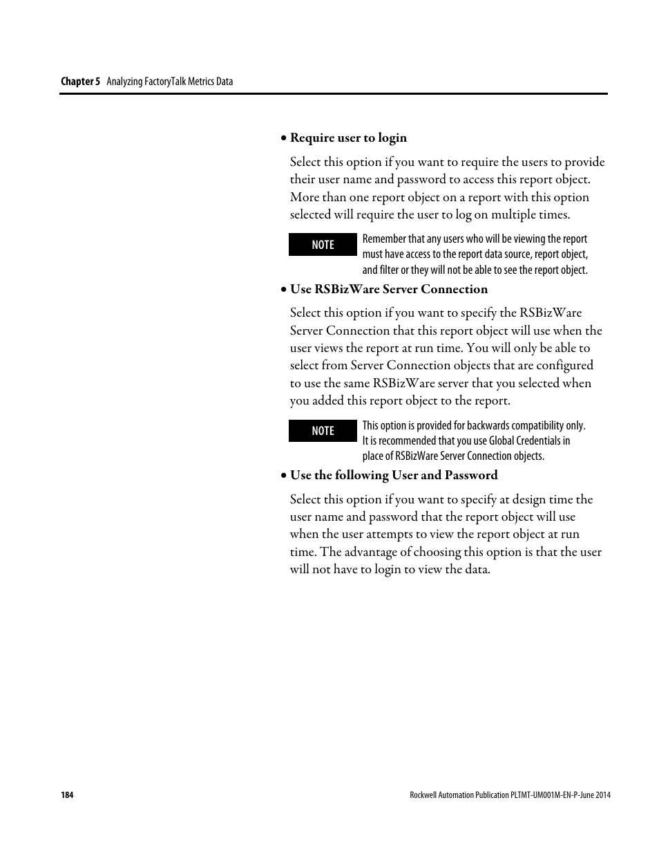 Rockwell Automation FactoryTalk Metrics User Guide User Manual | Page 184 / 272