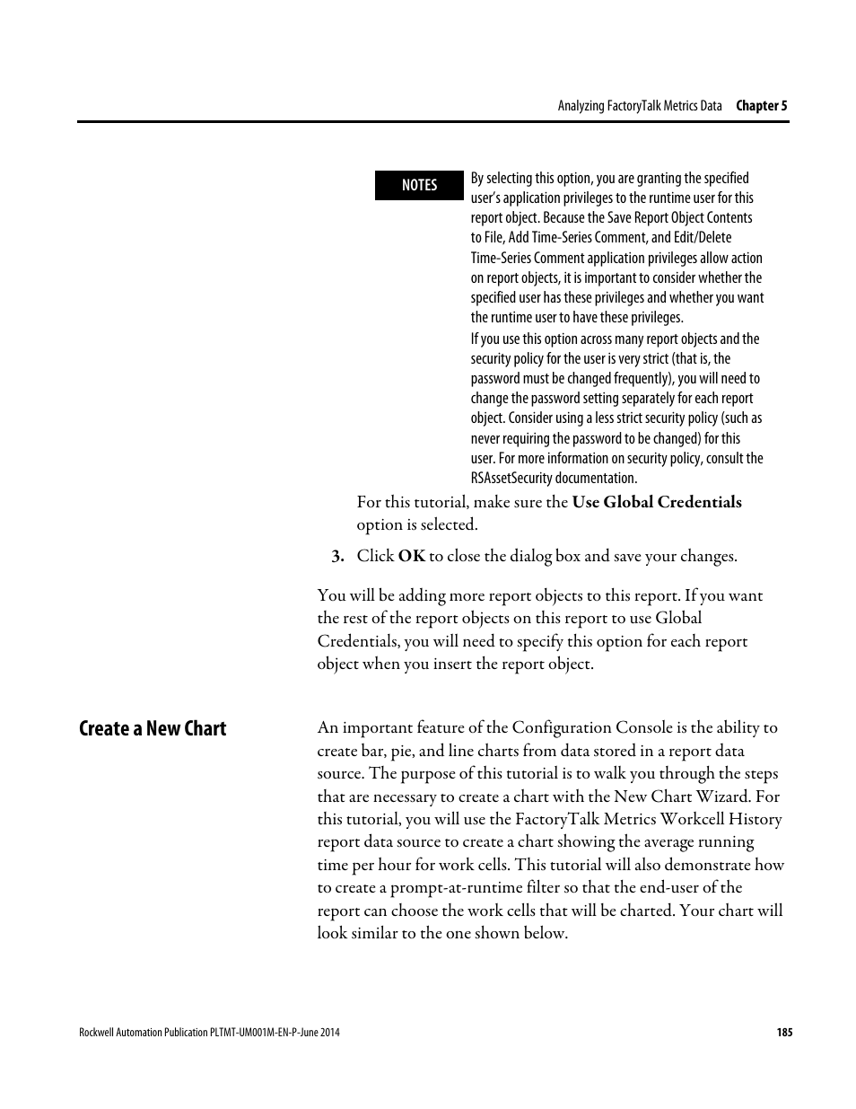 Create a new chart | Rockwell Automation FactoryTalk Metrics User Guide User Manual | Page 185 / 272