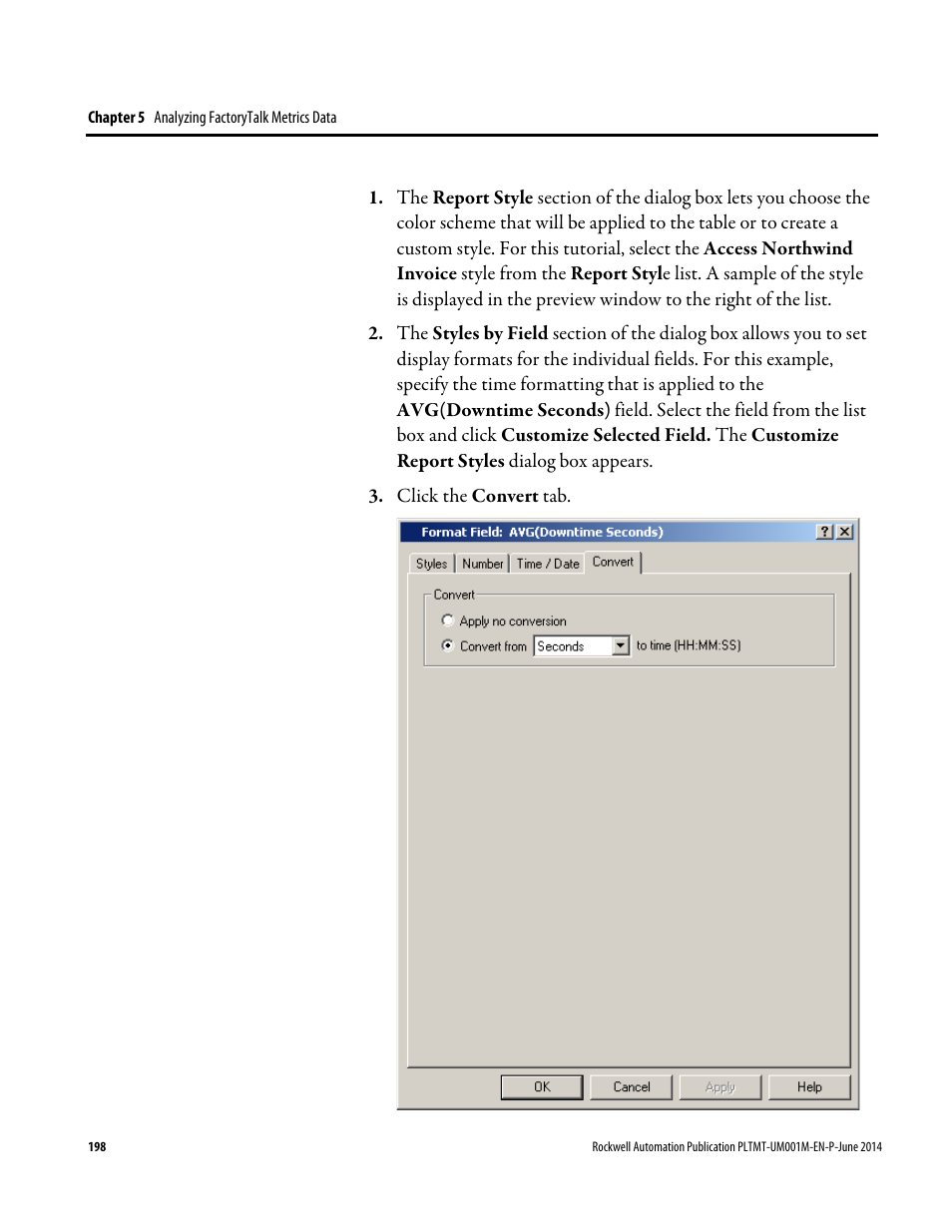 Rockwell Automation FactoryTalk Metrics User Guide User Manual | Page 198 / 272