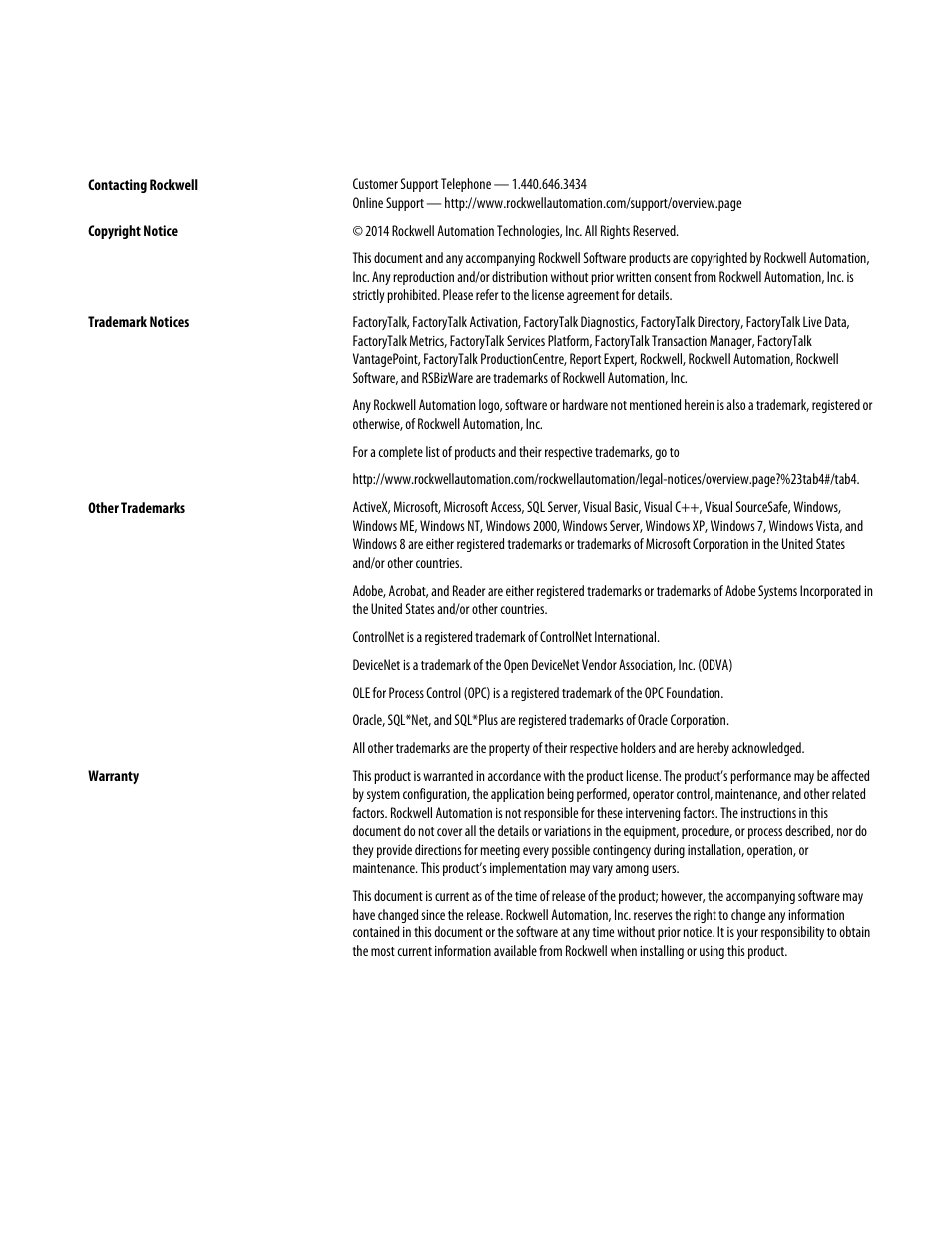 Rockwell Automation FactoryTalk Metrics User Guide User Manual | Page 2 / 272