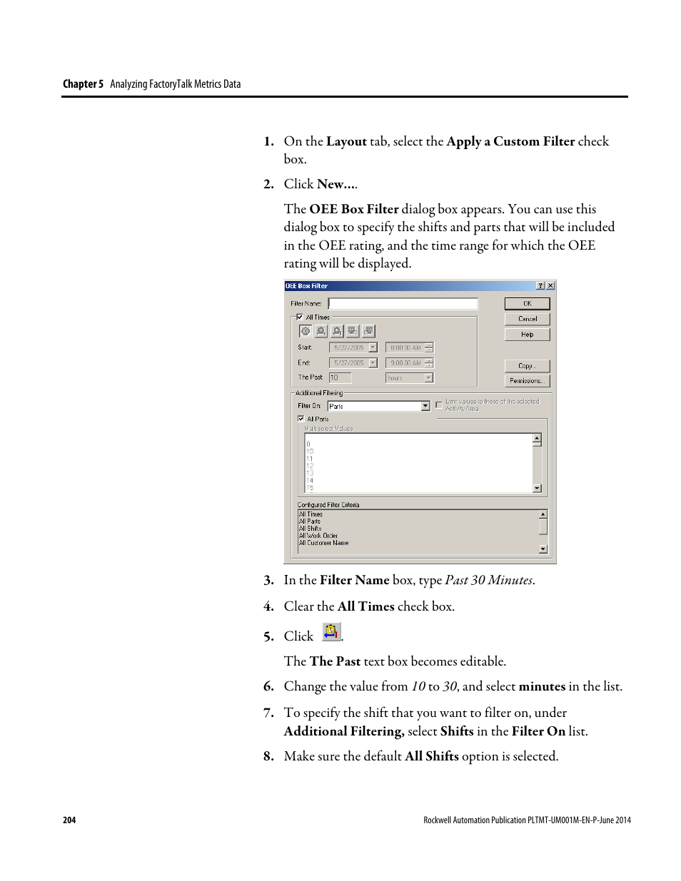 Rockwell Automation FactoryTalk Metrics User Guide User Manual | Page 204 / 272