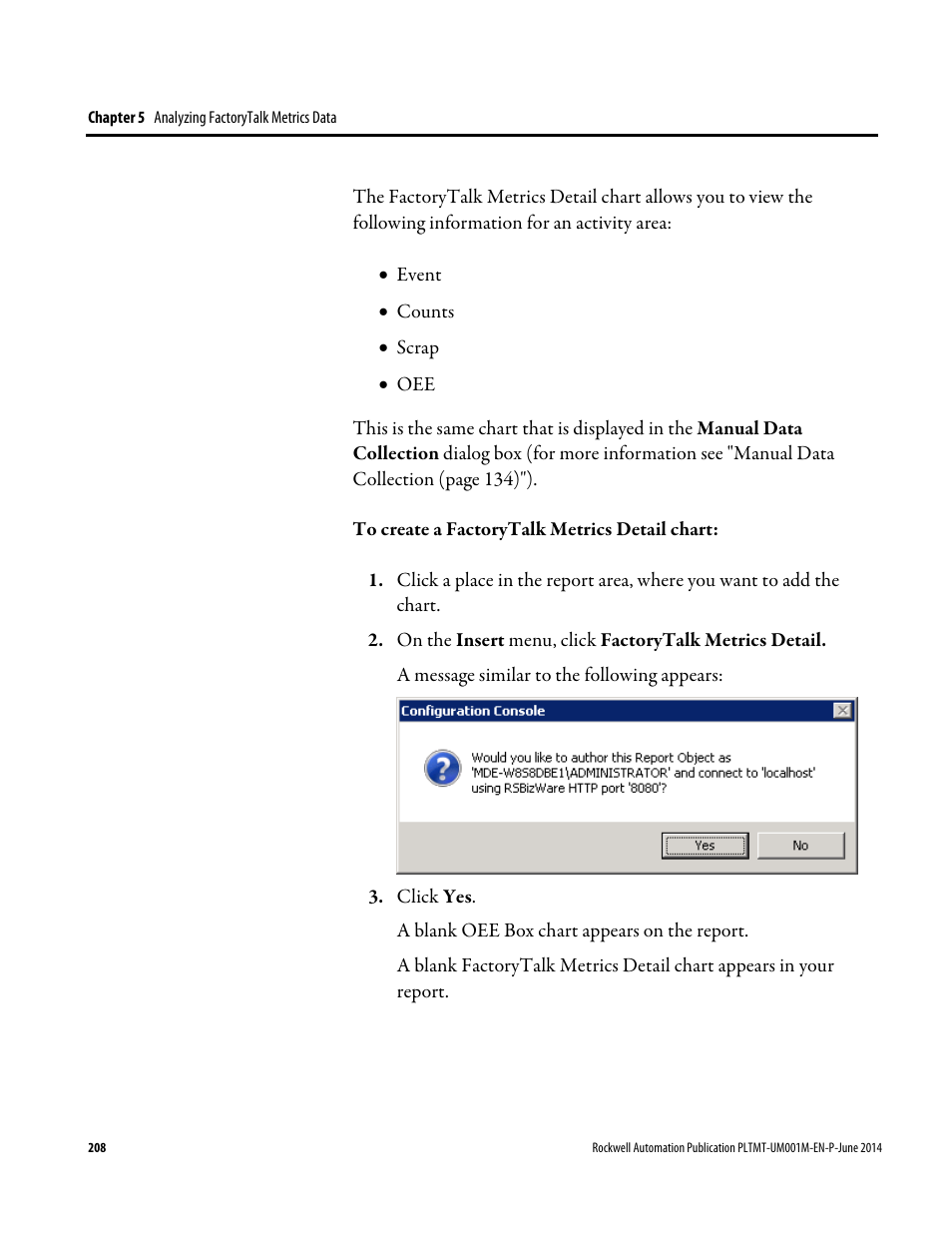 Rockwell Automation FactoryTalk Metrics User Guide User Manual | Page 208 / 272