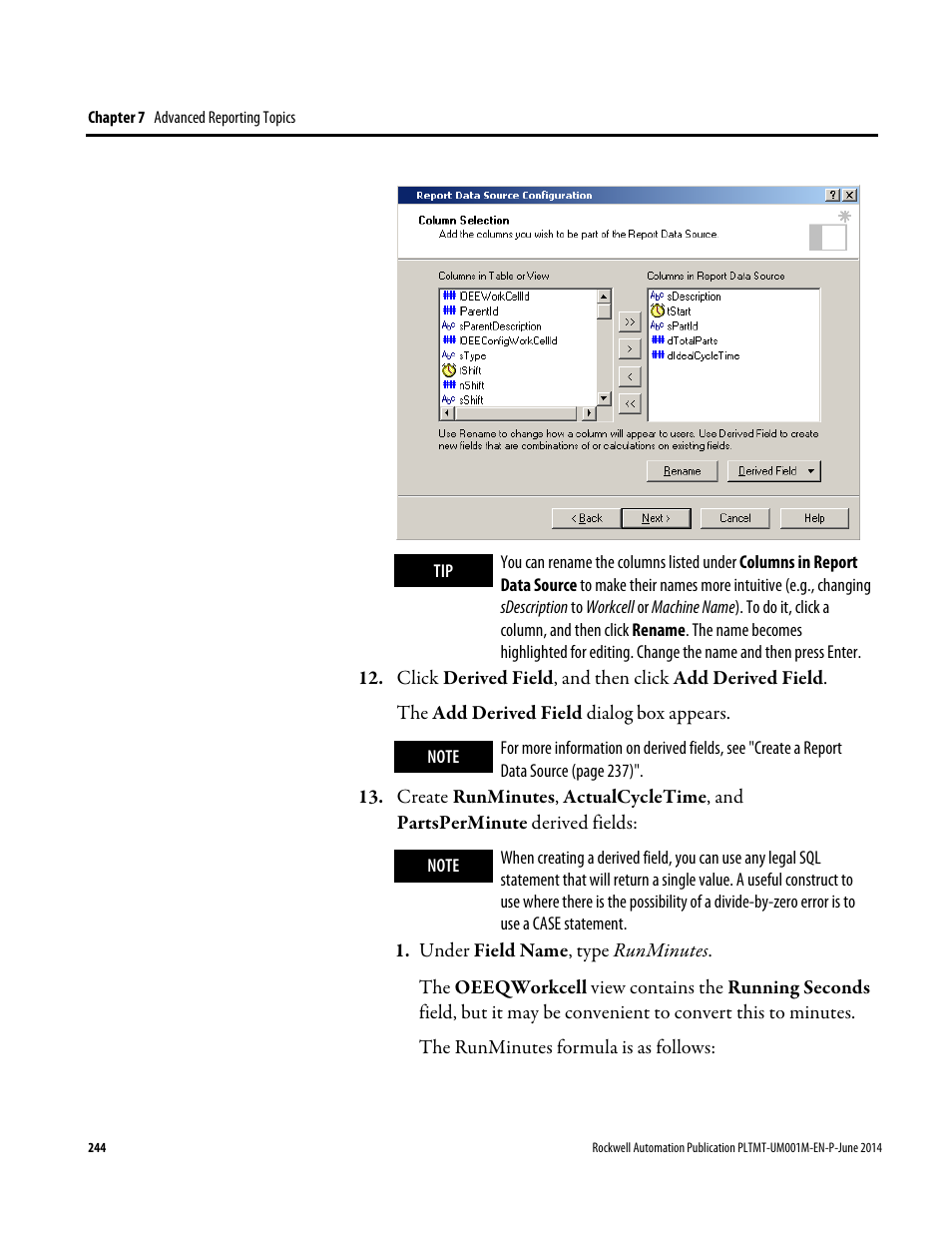 Rockwell Automation FactoryTalk Metrics User Guide User Manual | Page 244 / 272