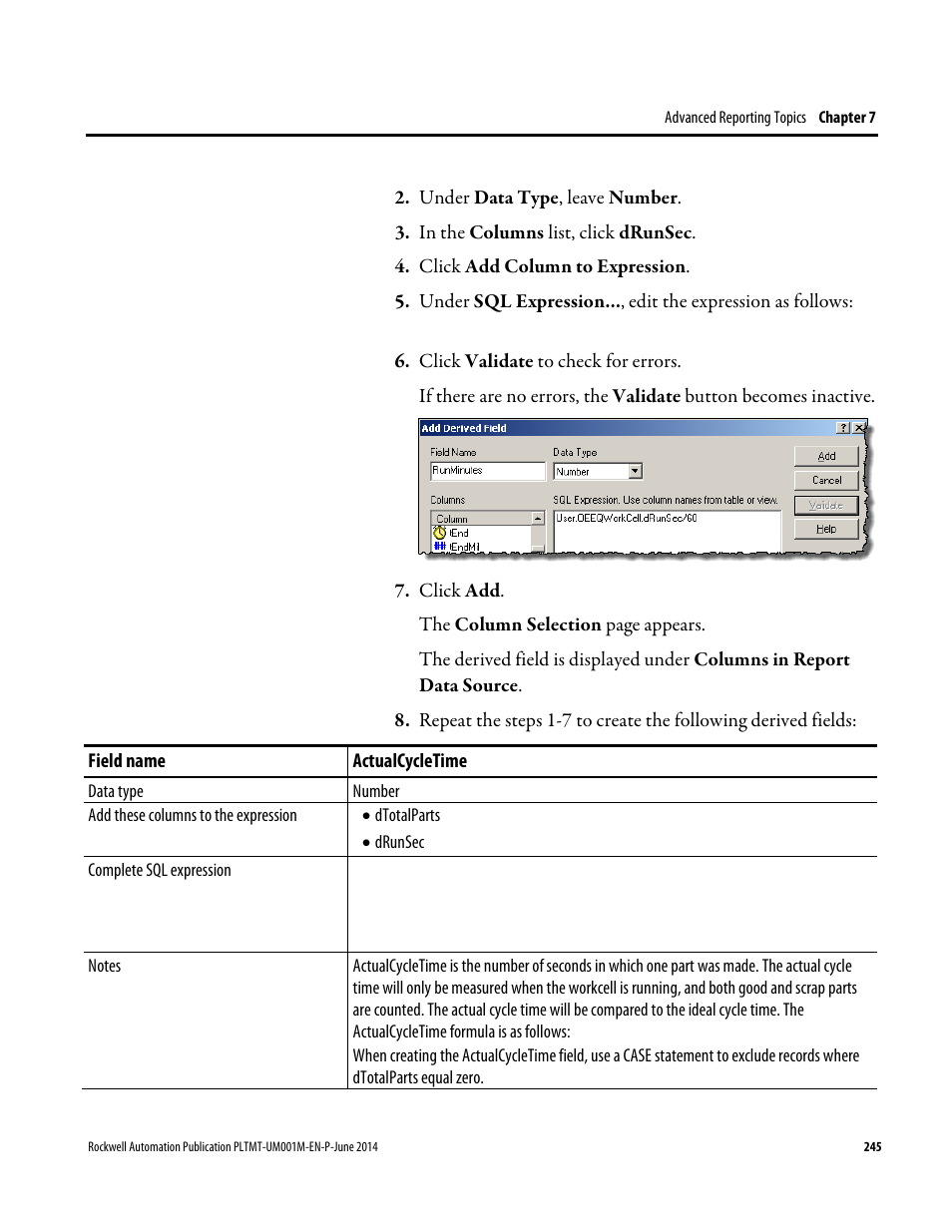 Rockwell Automation FactoryTalk Metrics User Guide User Manual | Page 245 / 272