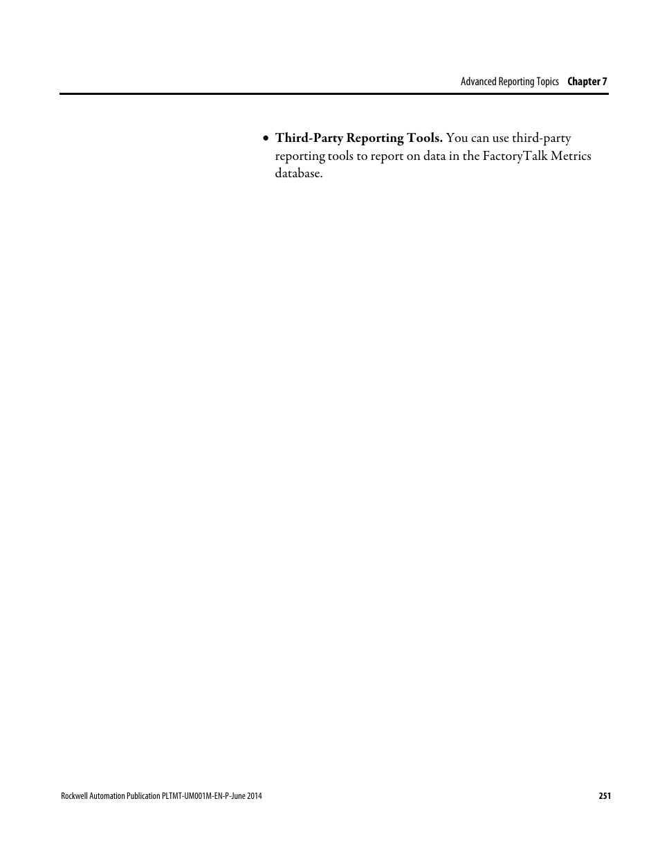 Rockwell Automation FactoryTalk Metrics User Guide User Manual | Page 251 / 272