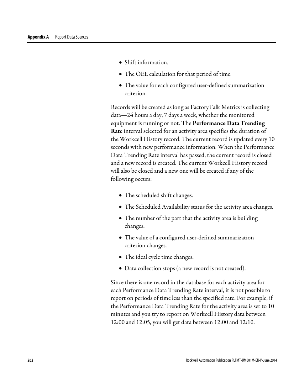 Rockwell Automation FactoryTalk Metrics User Guide User Manual | Page 262 / 272