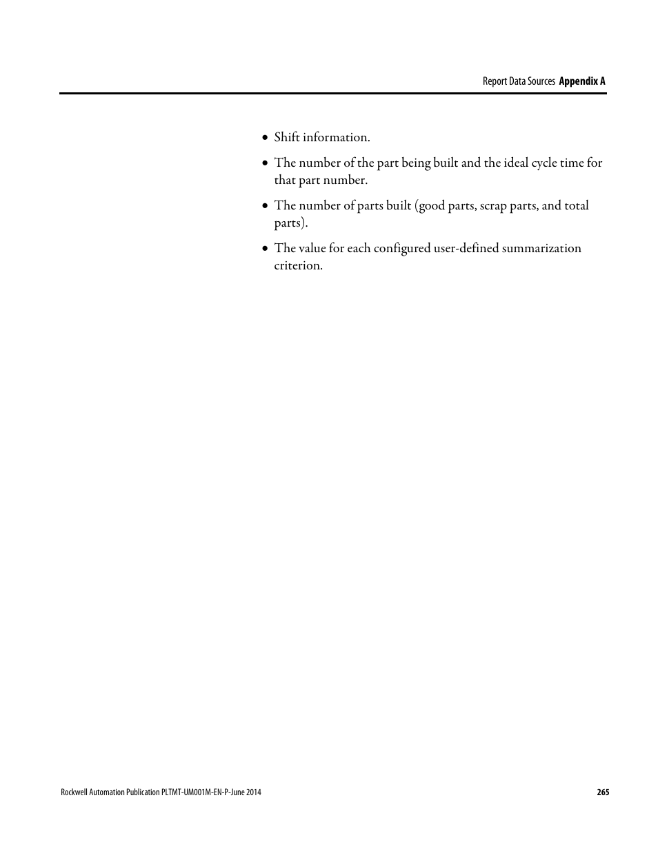 Rockwell Automation FactoryTalk Metrics User Guide User Manual | Page 265 / 272