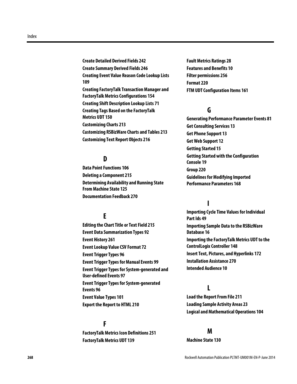 Rockwell Automation FactoryTalk Metrics User Guide User Manual | Page 268 / 272