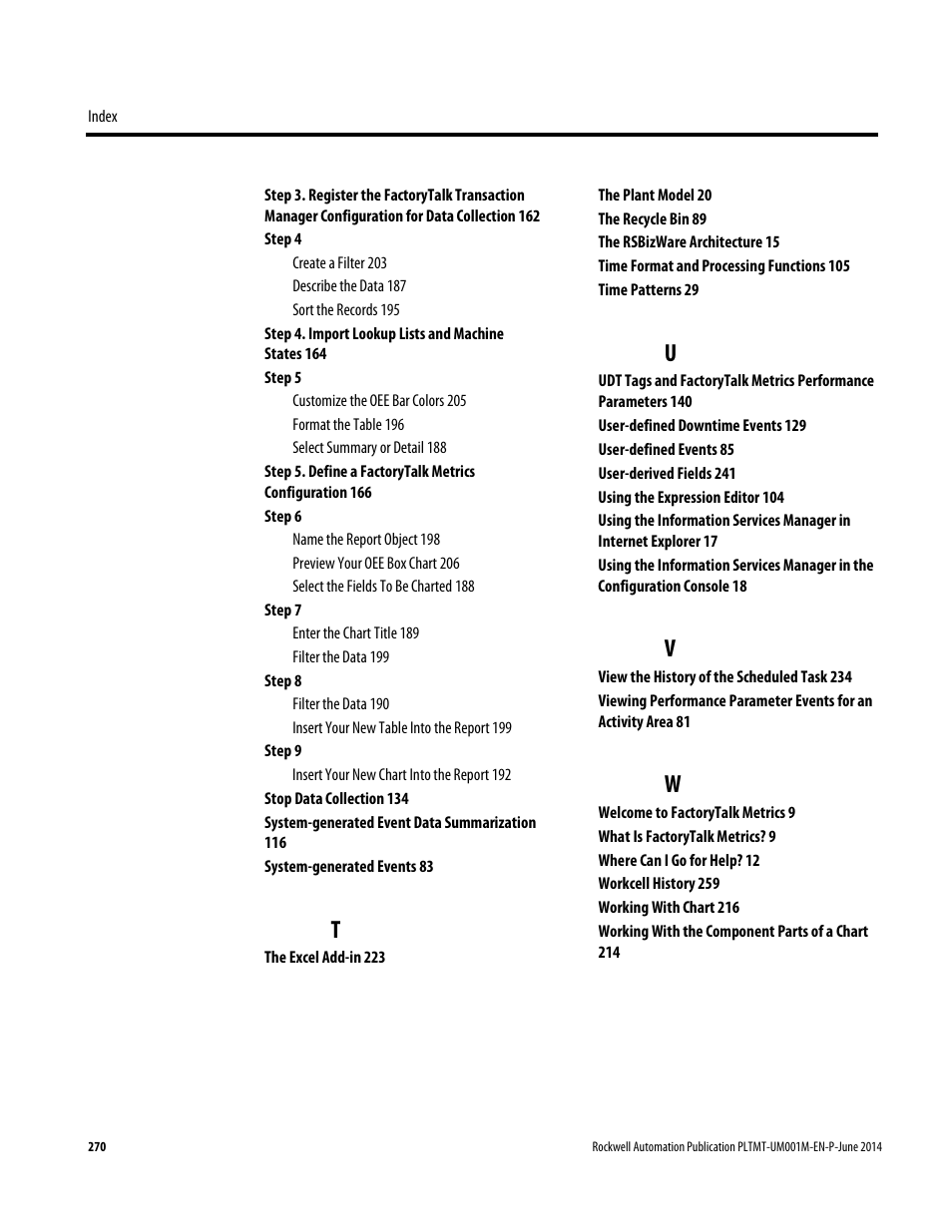 Rockwell Automation FactoryTalk Metrics User Guide User Manual | Page 270 / 272