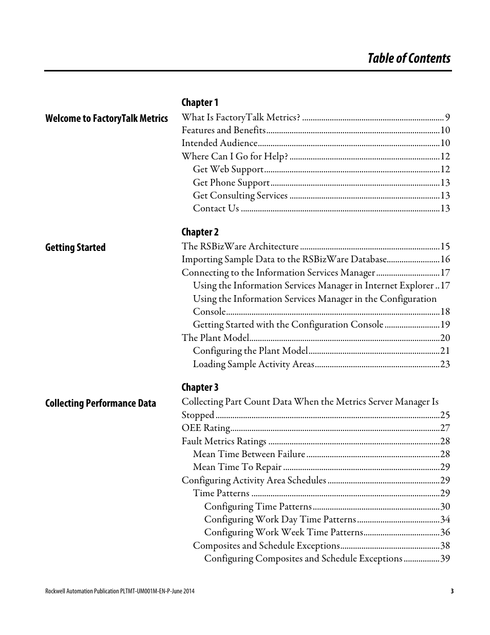 Rockwell Automation FactoryTalk Metrics User Guide User Manual | Page 3 / 272