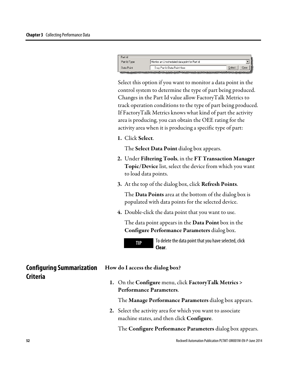 Configuring summarization criteria | Rockwell Automation FactoryTalk Metrics User Guide User Manual | Page 52 / 272