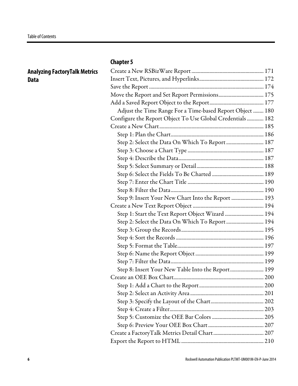 Rockwell Automation FactoryTalk Metrics User Guide User Manual | Page 6 / 272