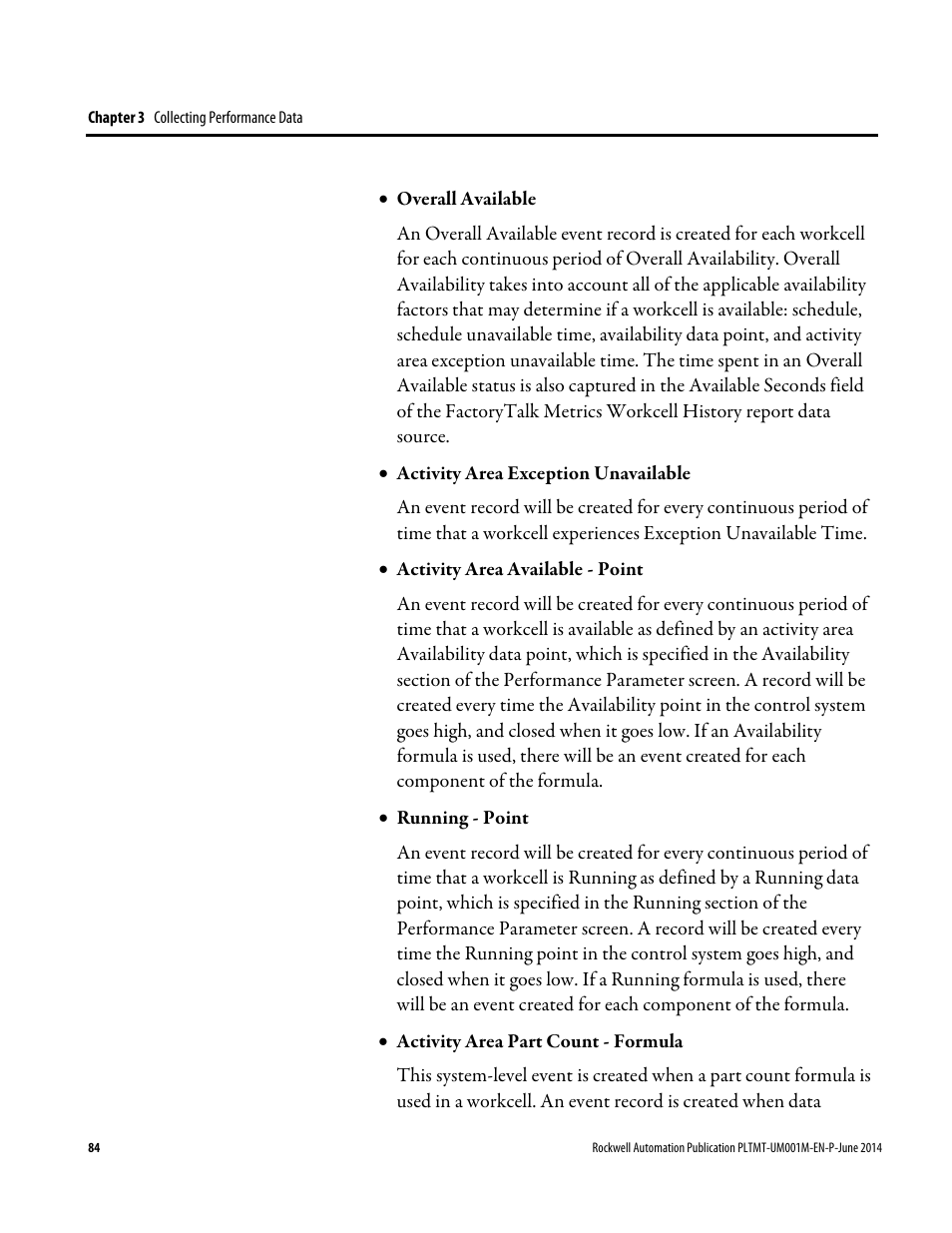 Rockwell Automation FactoryTalk Metrics User Guide User Manual | Page 84 / 272