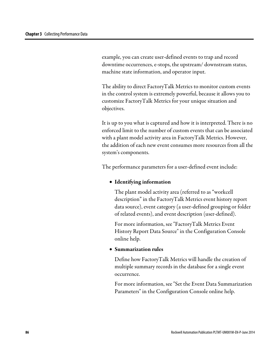 Rockwell Automation FactoryTalk Metrics User Guide User Manual | Page 86 / 272