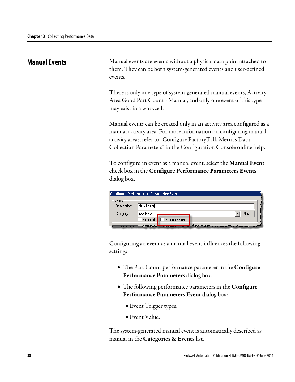 Manual events | Rockwell Automation FactoryTalk Metrics User Guide User Manual | Page 88 / 272