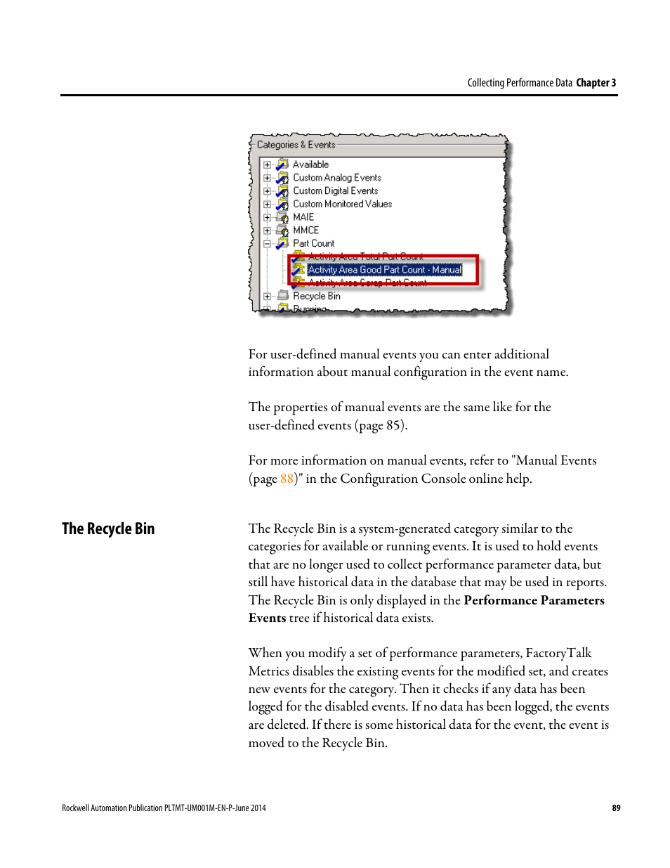 The recycle bin | Rockwell Automation FactoryTalk Metrics User Guide User Manual | Page 89 / 272