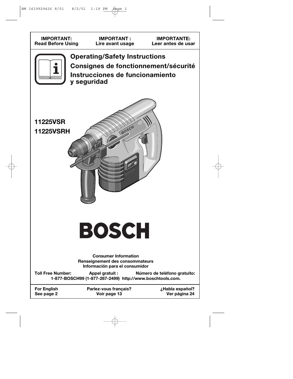 Bosch cordless hammer User Manual | 40 pages