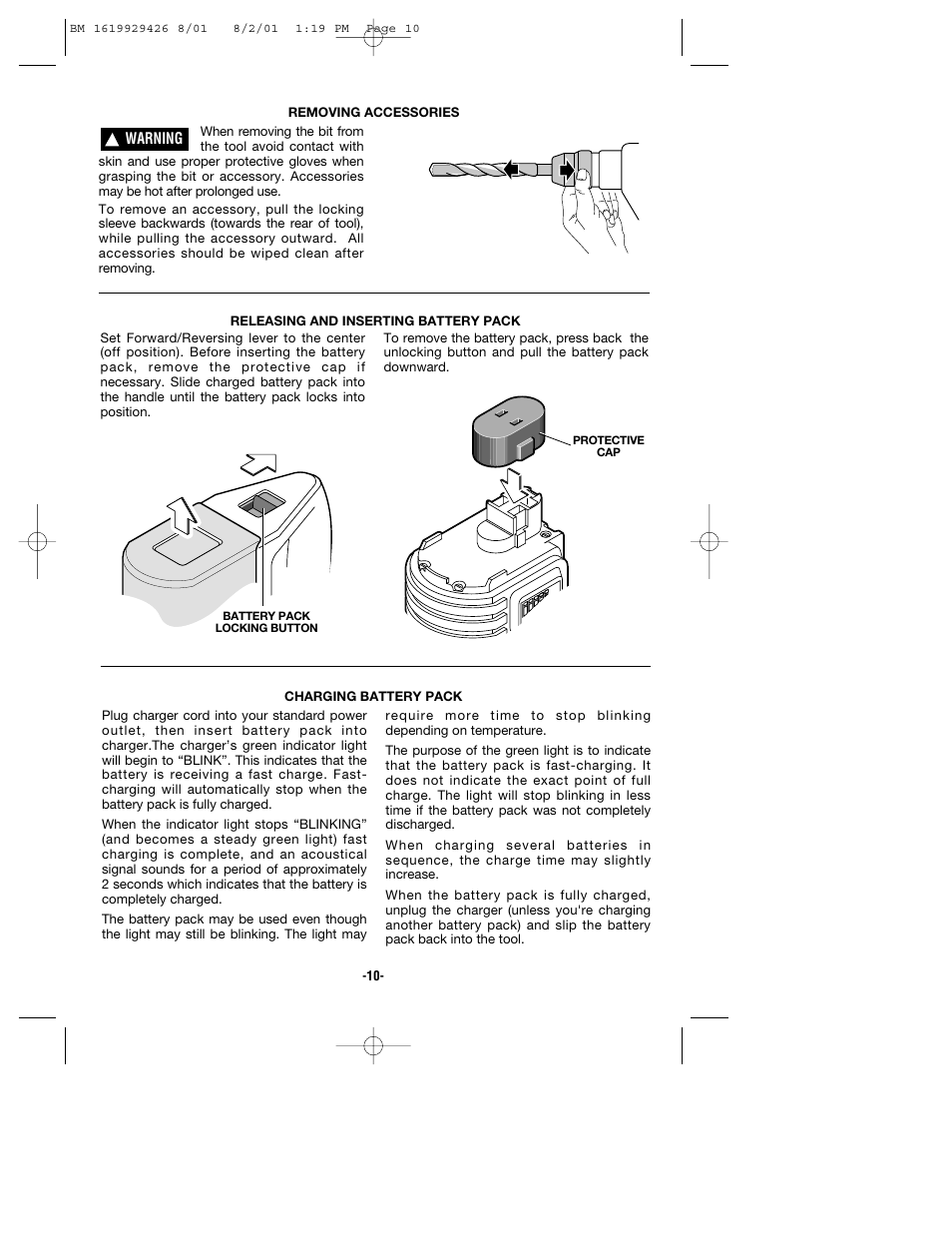 Bosch cordless hammer User Manual | Page 10 / 40