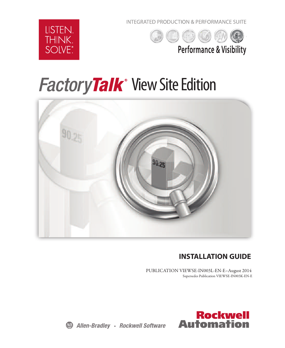Rockwell Automation FactoryTalk View Site Edition Installation Guide User Manual | 173 pages