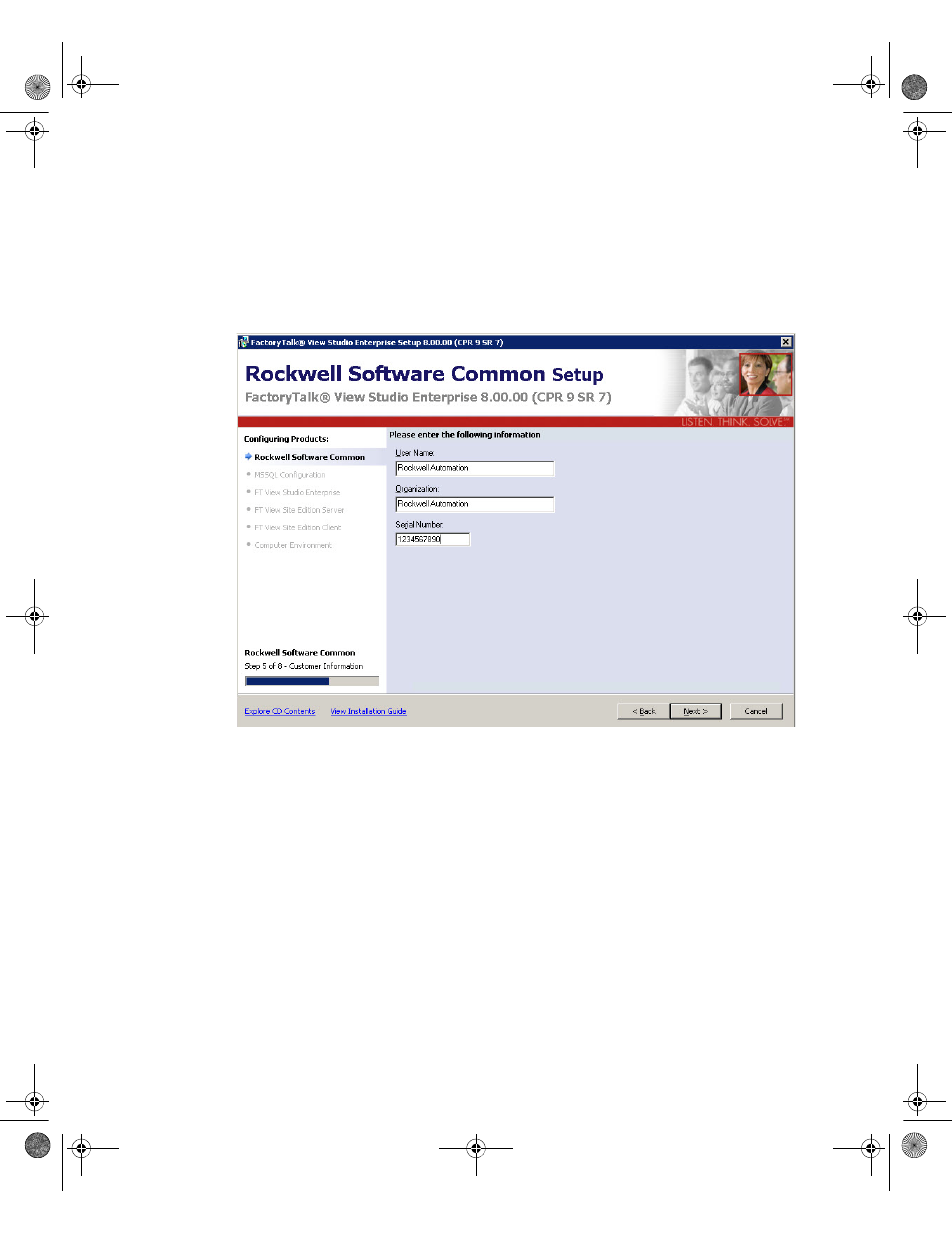 Providing information for the install, End user license agreement | Rockwell Automation FactoryTalk View Site Edition Installation Guide User Manual | Page 51 / 173