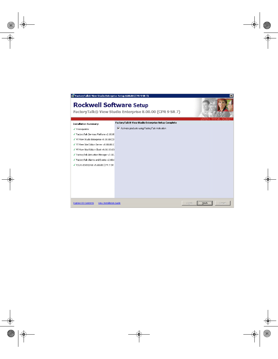 Installation complete, Installing se clients in a distributed system | Rockwell Automation FactoryTalk View Site Edition Installation Guide User Manual | Page 62 / 173