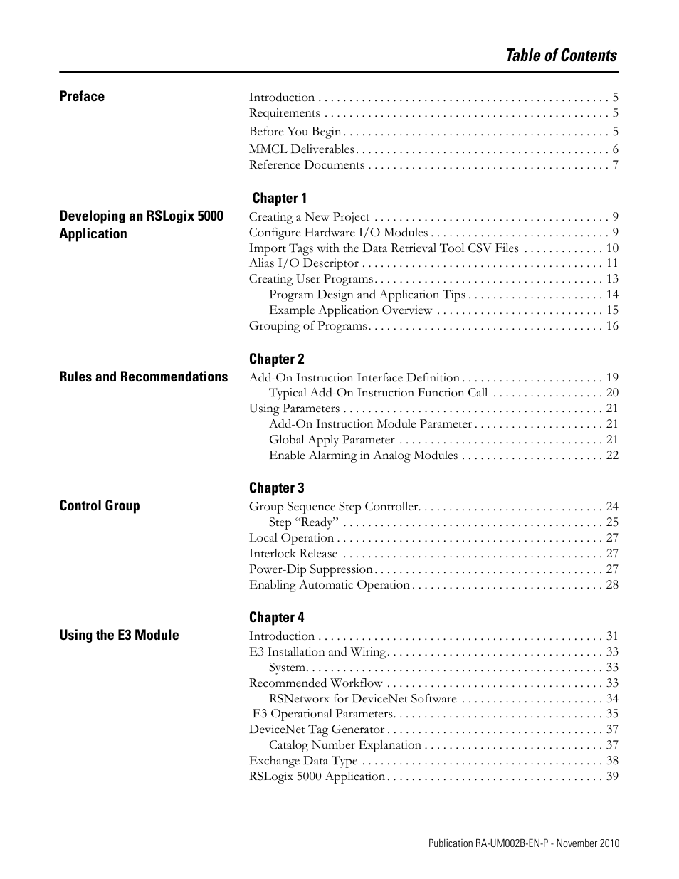 Rockwell Automation MMCL Using the Mining, Mineral, and Cement Library (MMCL) in RSLogix 5000 Appli User Manual | Page 3 / 62