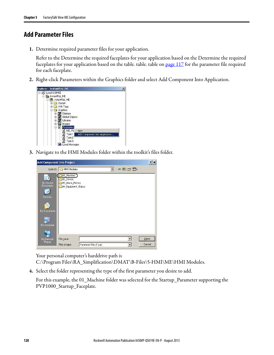 Add parameter files | Rockwell Automation 193 Drives and Motion Accelerator Toolkit Quick Start User Manual | Page 120 / 356