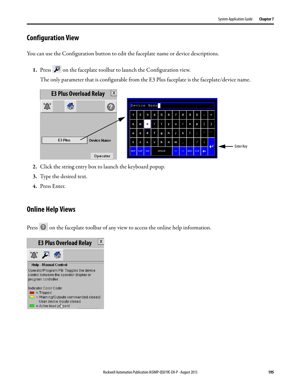 Configuration view, Online help views, Configuration view online help views | Rockwell Automation 193 Drives and Motion Accelerator Toolkit Quick Start User Manual | Page 195 / 356