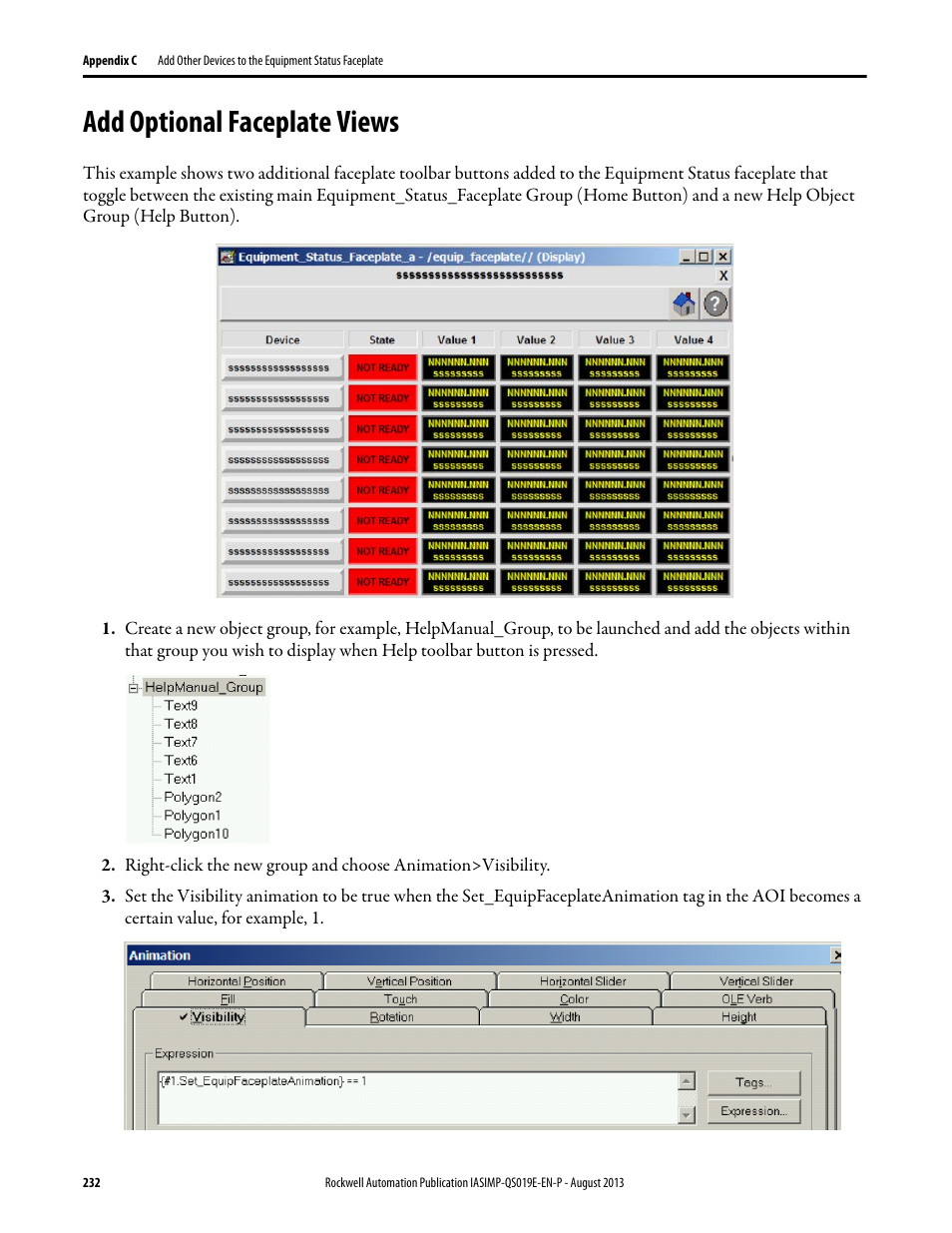 Add optional faceplate views | Rockwell Automation 193 Drives and Motion Accelerator Toolkit Quick Start User Manual | Page 232 / 356