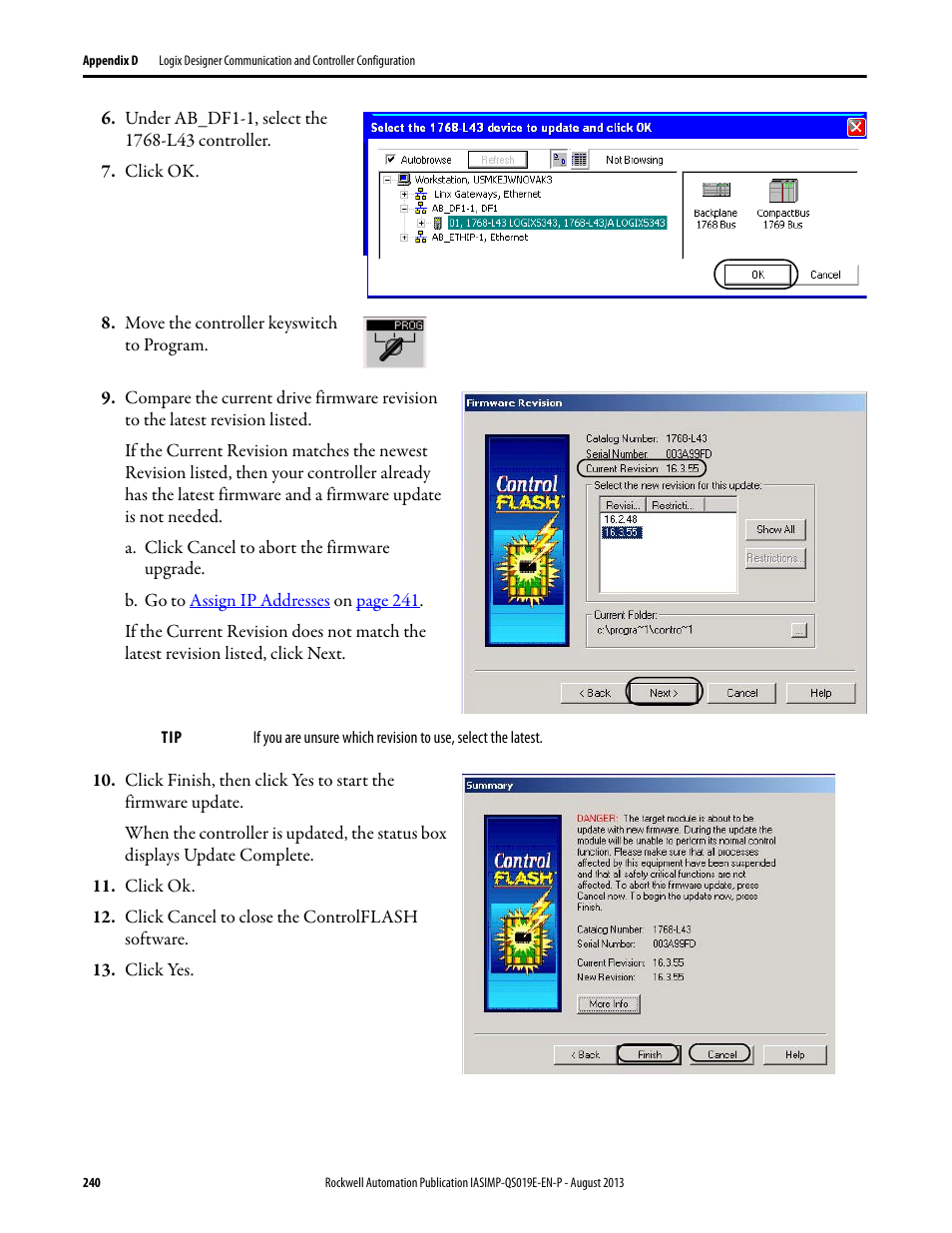 Rockwell Automation 193 Drives and Motion Accelerator Toolkit Quick Start User Manual | Page 240 / 356