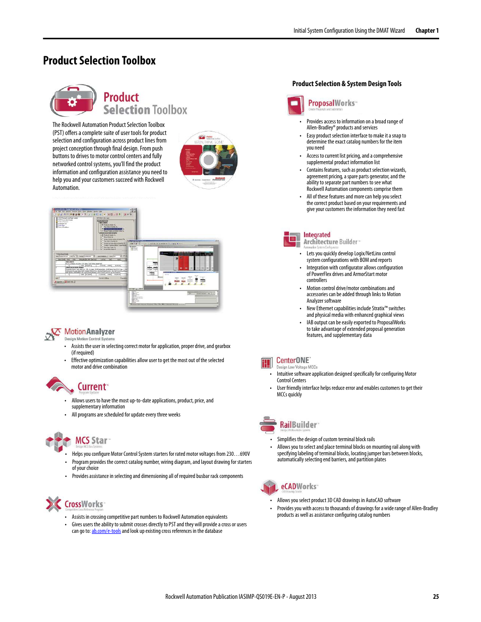 Product selection toolbox | Rockwell Automation 193 Drives and Motion Accelerator Toolkit Quick Start User Manual | Page 25 / 356