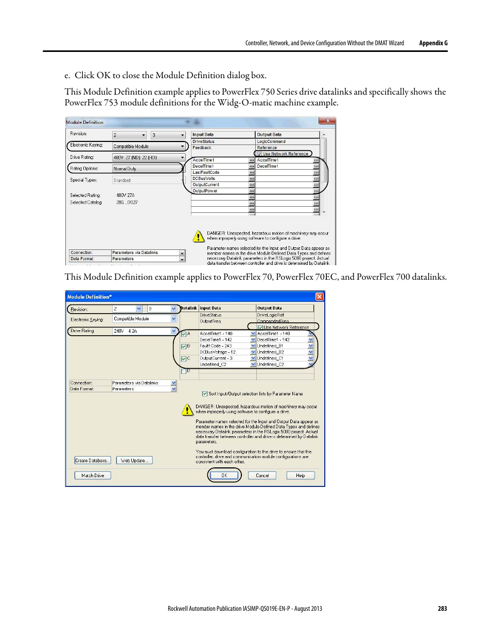 Rockwell Automation 193 Drives and Motion Accelerator Toolkit Quick Start User Manual | Page 283 / 356