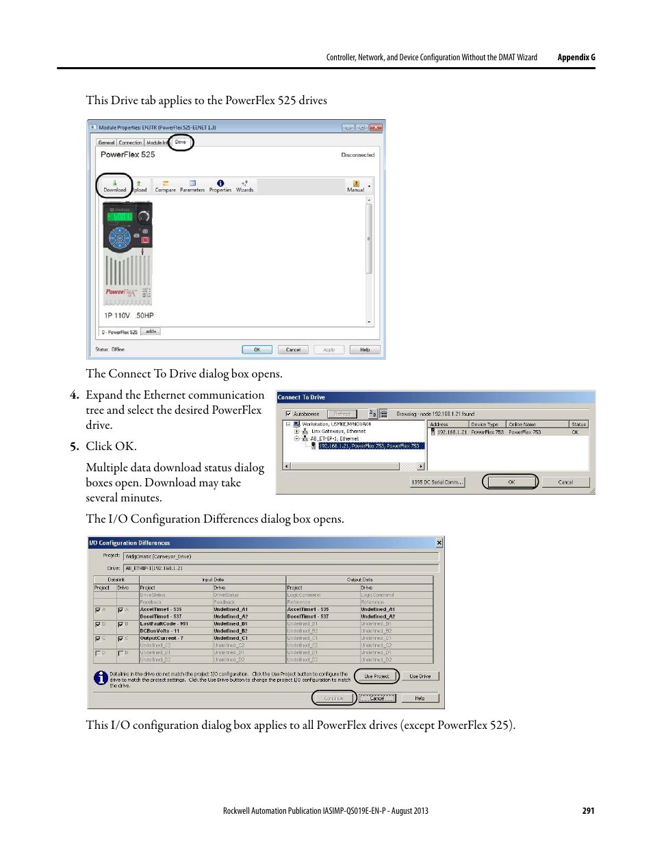 Rockwell Automation 193 Drives and Motion Accelerator Toolkit Quick Start User Manual | Page 291 / 356