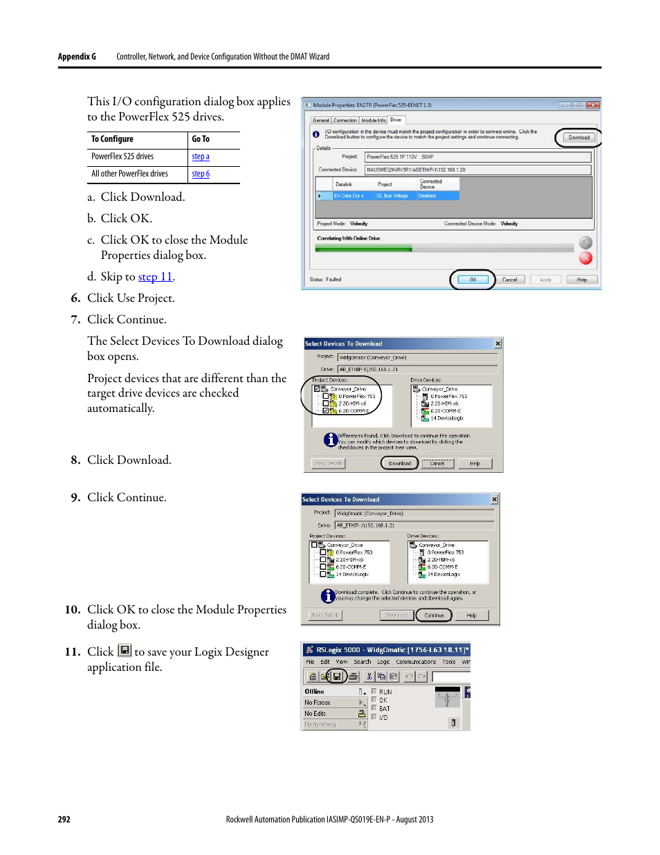 Rockwell Automation 193 Drives and Motion Accelerator Toolkit Quick Start User Manual | Page 292 / 356
