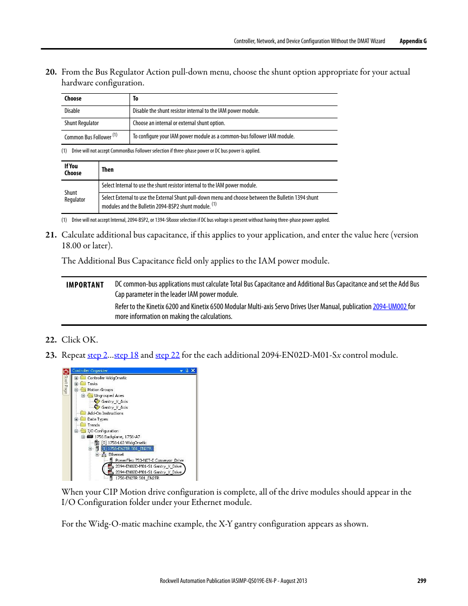 R to, Step 20, Step 22 | Rockwell Automation 193 Drives and Motion Accelerator Toolkit Quick Start User Manual | Page 299 / 356