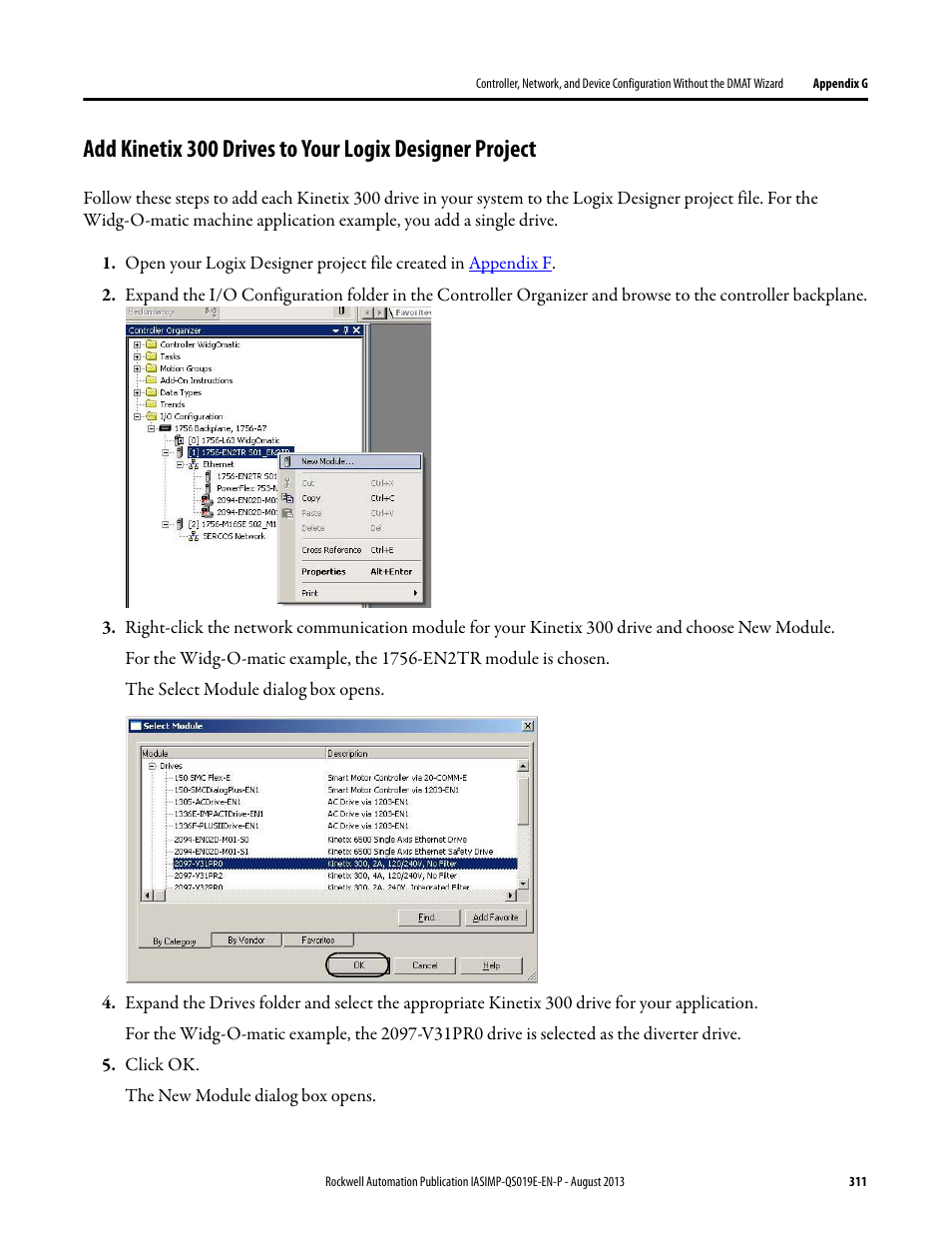Rockwell Automation 193 Drives and Motion Accelerator Toolkit Quick Start User Manual | Page 311 / 356