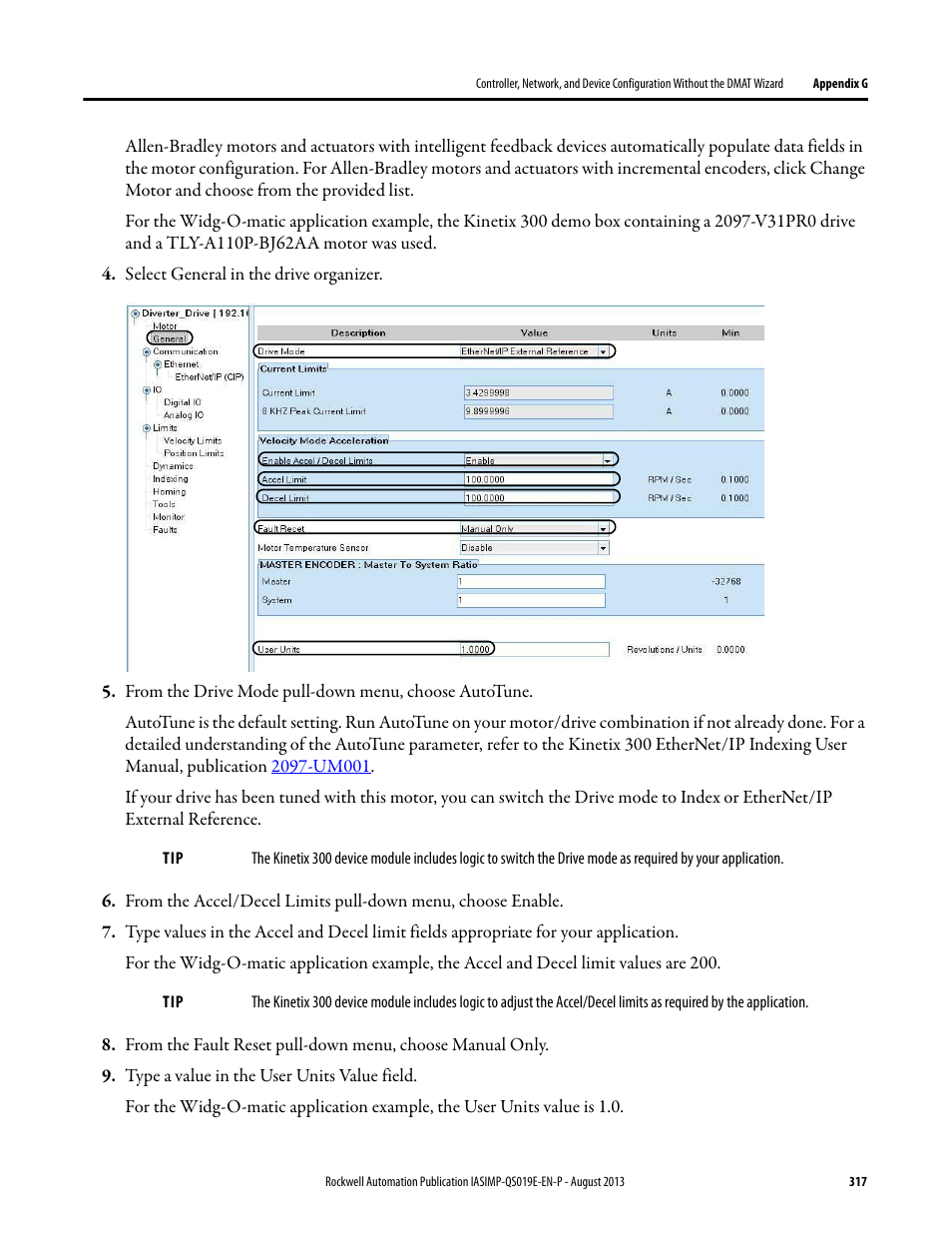 Rockwell Automation 193 Drives and Motion Accelerator Toolkit Quick Start User Manual | Page 317 / 356