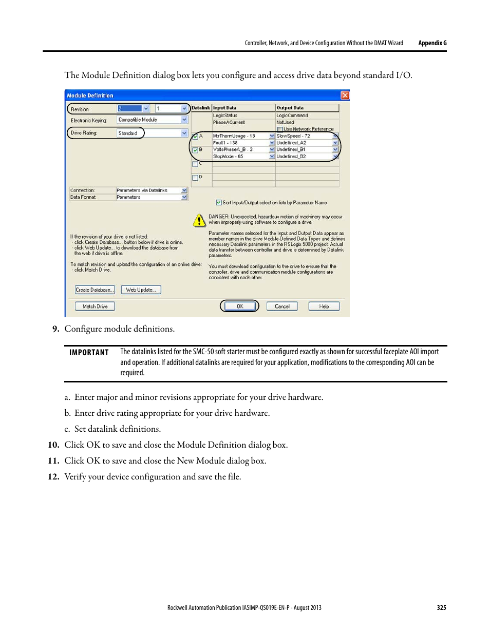 Rockwell Automation 193 Drives and Motion Accelerator Toolkit Quick Start User Manual | Page 325 / 356