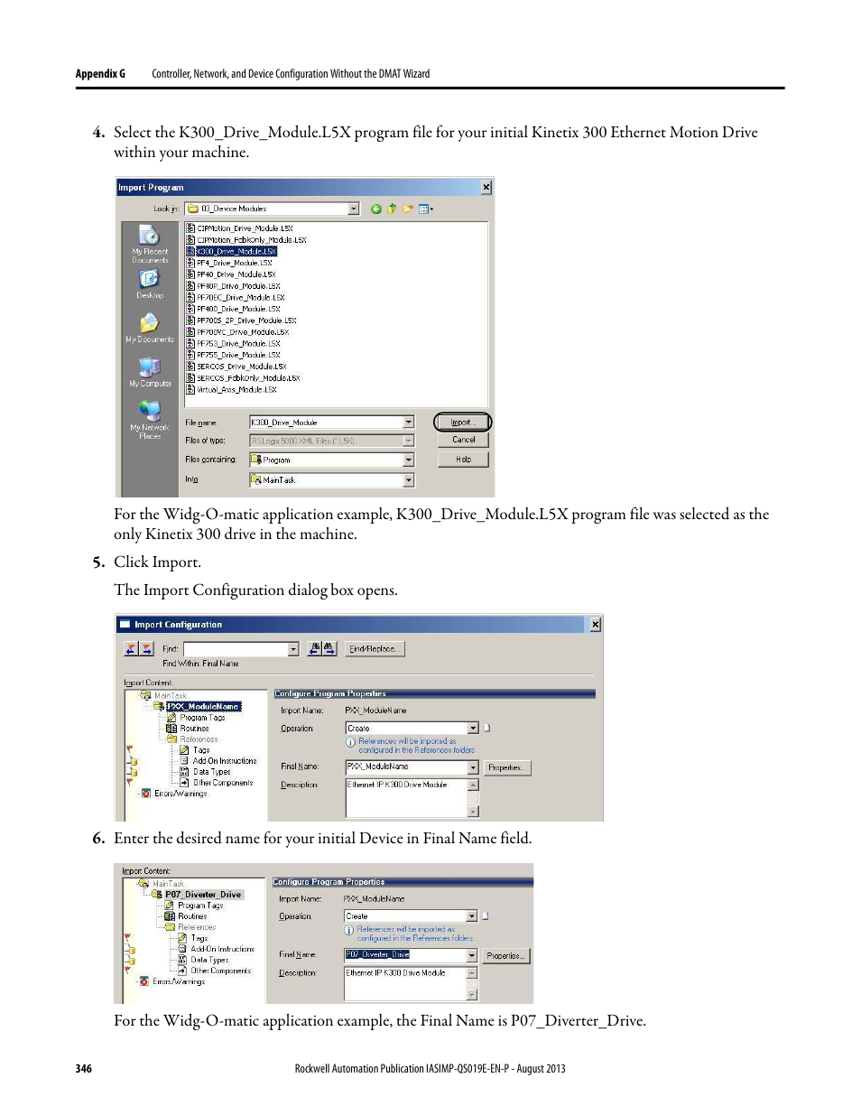 Rockwell Automation 193 Drives and Motion Accelerator Toolkit Quick Start User Manual | Page 346 / 356