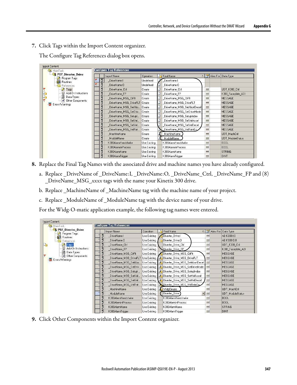 Rockwell Automation 193 Drives and Motion Accelerator Toolkit Quick Start User Manual | Page 347 / 356