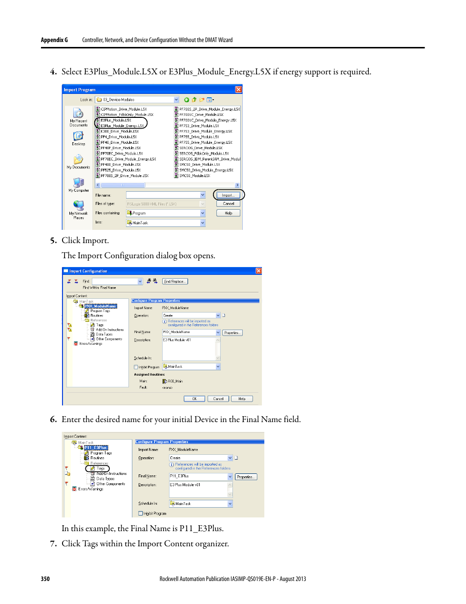 Rockwell Automation 193 Drives and Motion Accelerator Toolkit Quick Start User Manual | Page 350 / 356