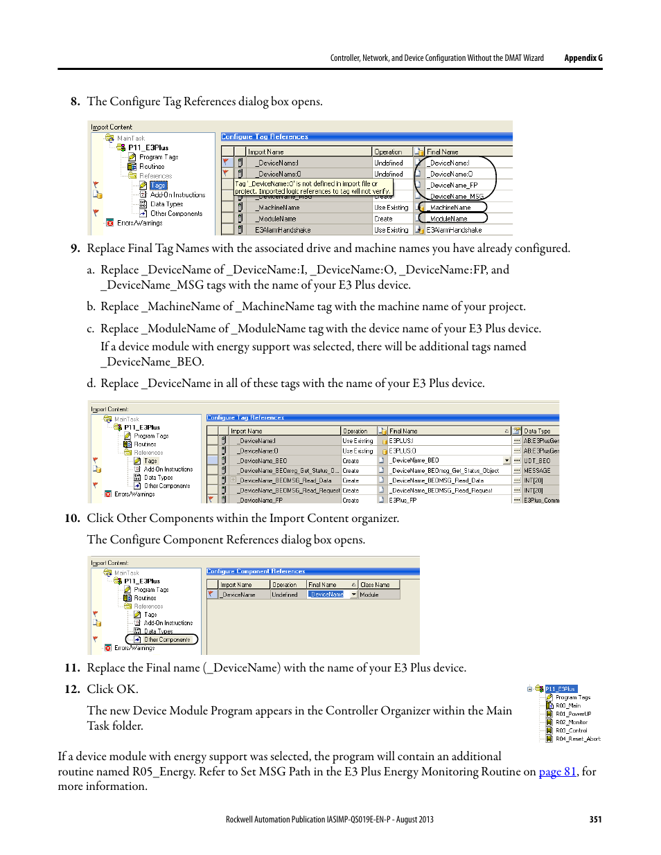 Rockwell Automation 193 Drives and Motion Accelerator Toolkit Quick Start User Manual | Page 351 / 356
