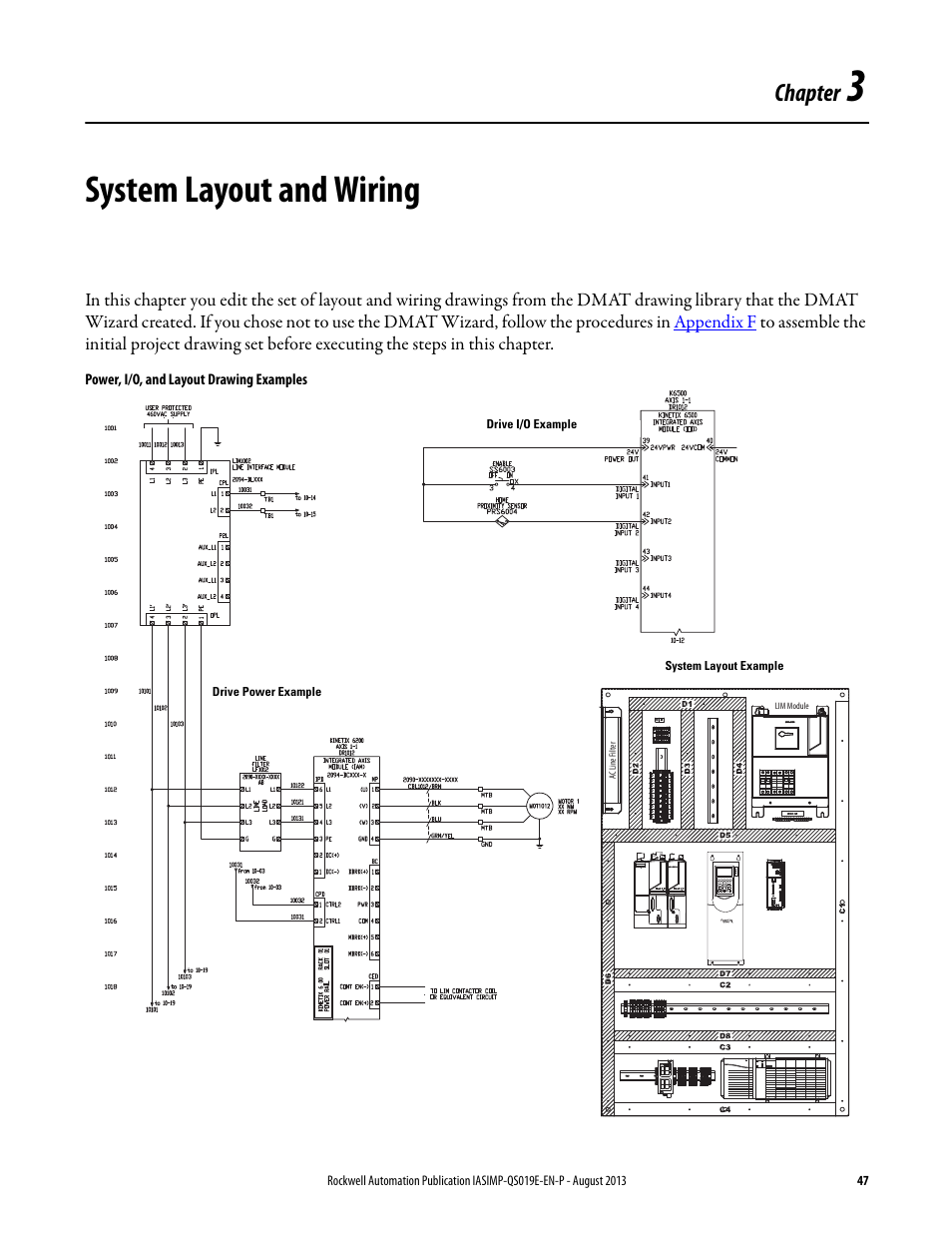 Ch3 - system layout and wiring, Chapter 3, System layout and wiring | Chapter | Rockwell Automation 193 Drives and Motion Accelerator Toolkit Quick Start User Manual | Page 47 / 356