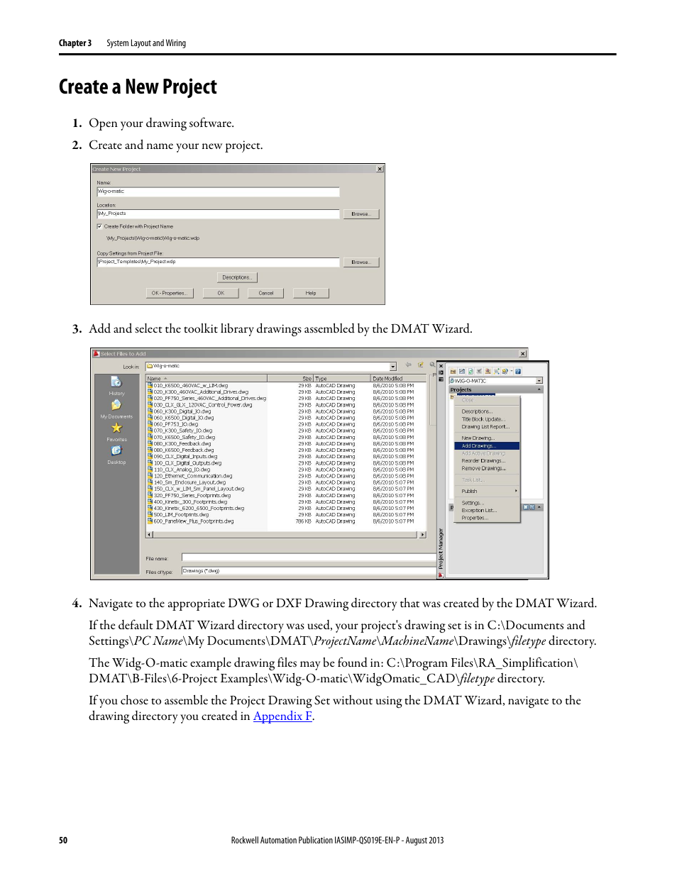 Create a new project | Rockwell Automation 193 Drives and Motion Accelerator Toolkit Quick Start User Manual | Page 50 / 356